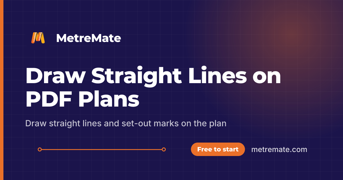 Draw Straight Lines on PDF Plans | MetreMate