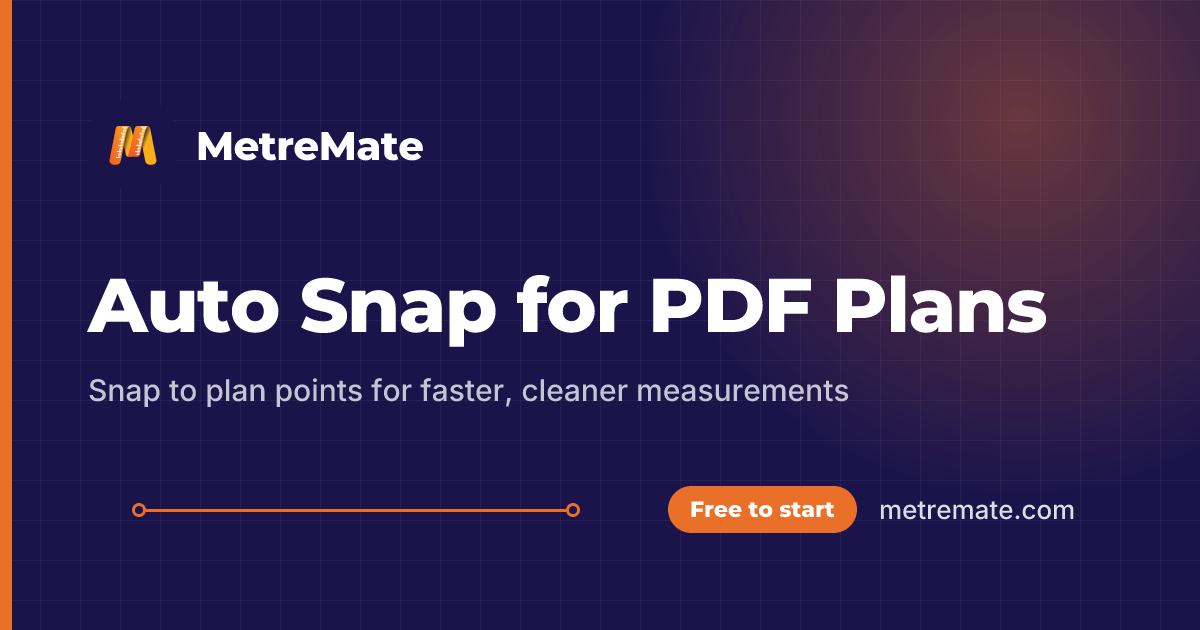 Auto Snap for PDF Plans | MetreMate