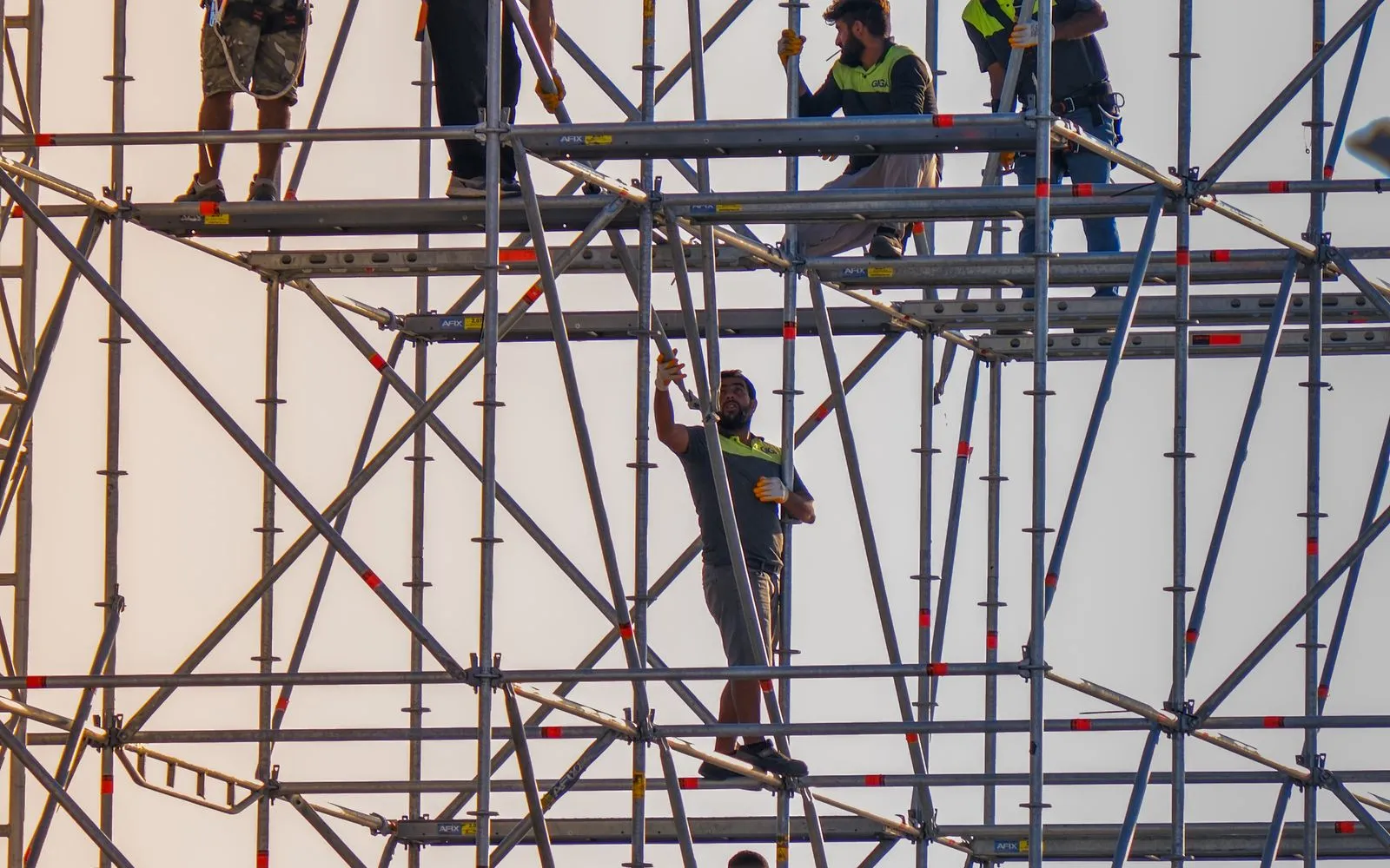 Scaffolders at work